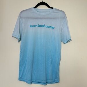 Burn Boot Camp Blue Ombre T Shirt Size Medium